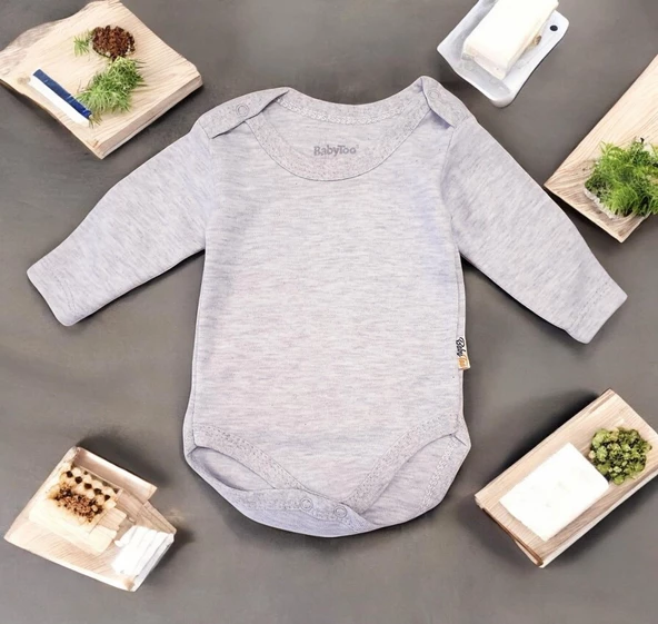 Düz Uzun Kollu Kız Bebek Çıtçıtlı Body (BabyToo) - 4