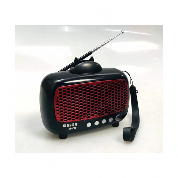 Radyo M-V16BT Fm Radyo Taşınabilir Standlı Bluetooth Hoparlör Radyo Kanal Kayıtlı