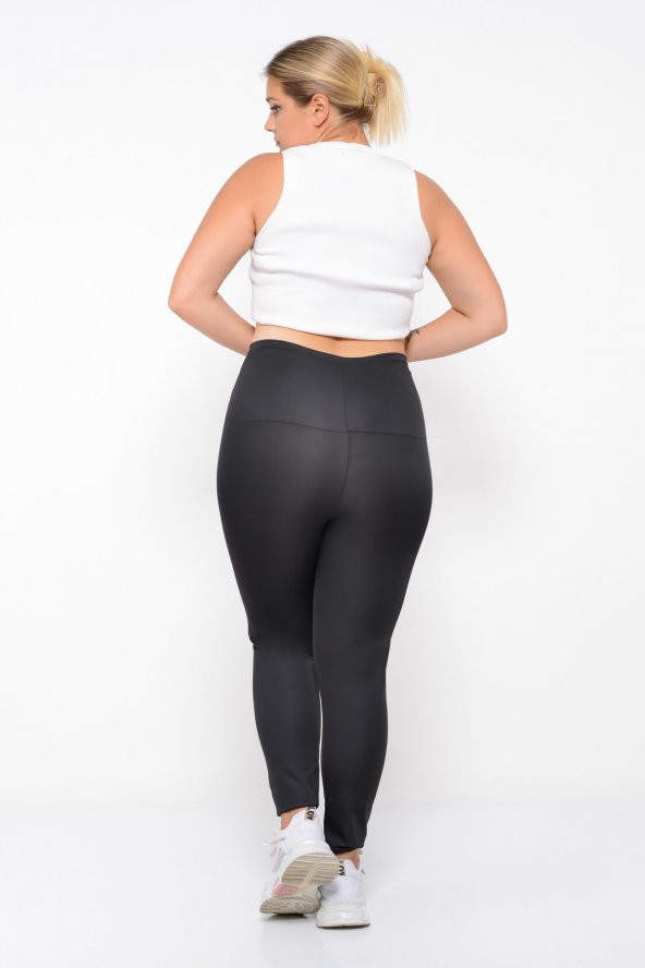 SAUNA SUIT Vücut Şekillendirici Toparlayıcı Ekstra Yüksek Bel Agraflı Termal Tayt - 7