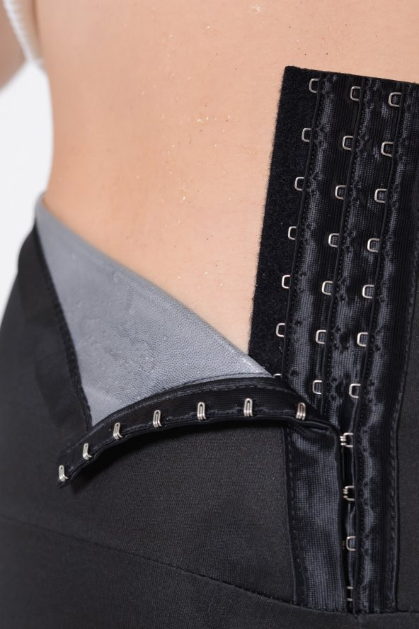 SAUNA SUIT Ekstra Yüksek Bel 3 Kademeli Agraflı Maksimum Terleten Termal Korse Şort - 5