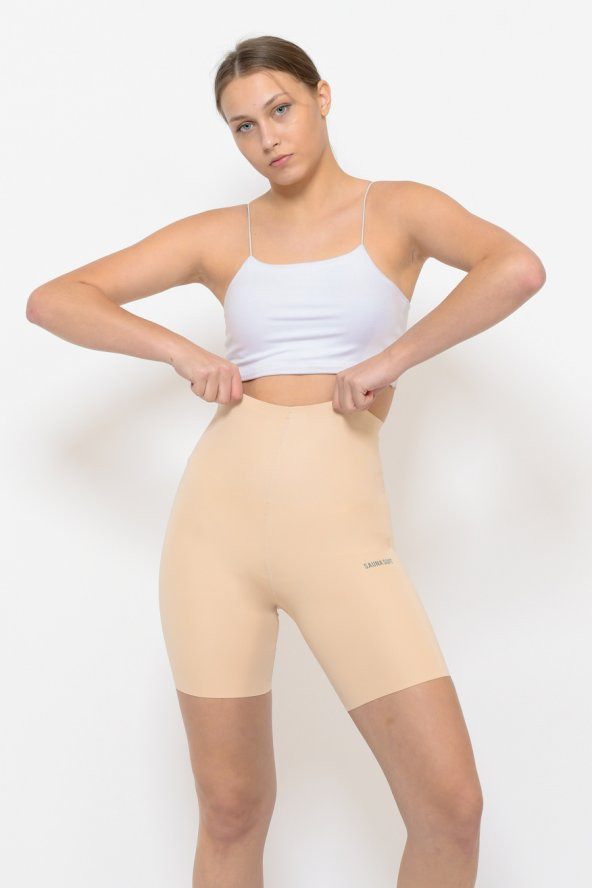 SAUNA SUIT İz Yapmaz Lazer Kesim Yüksel Bel Paçalı Korse Göğüs Altı Beli Kaymaz - 2