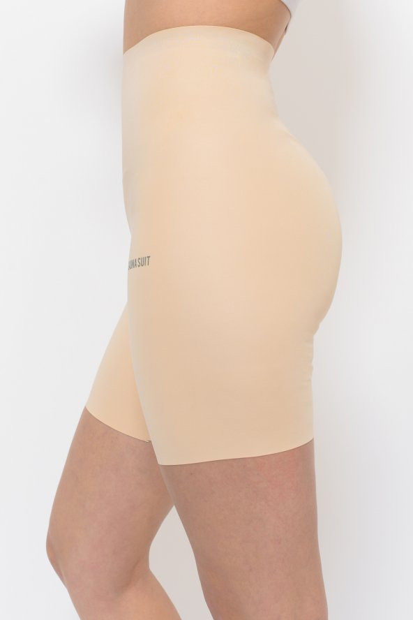 SAUNA SUIT İz Yapmaz Lazer Kesim Yüksel Bel Paçalı Korse Göğüs Altı Beli Kaymaz - 4