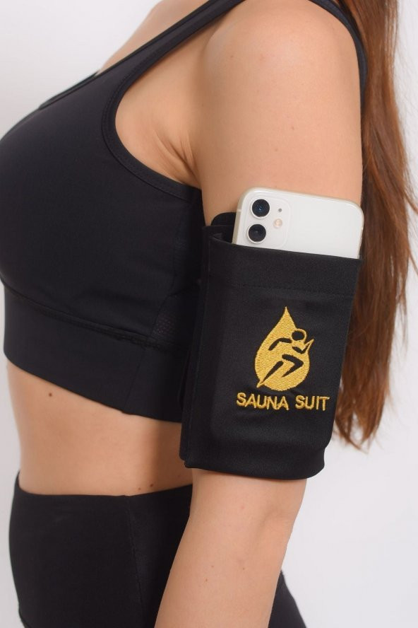 SAUNA SUIT Yürüyüş Koşu Spor Bandı Tüm Telefonlara Uyumlu - 3
