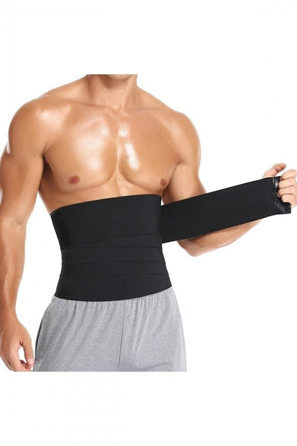 SAUNA SUIT Waist Trainer Inceltici Zayıflatıcı Bele Dolamalı Kum Saati 4m Sarma Bel Korsesi - 4