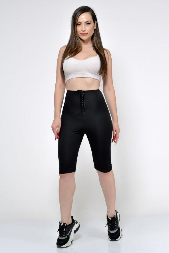 SAUNA SUIT Unisex 100 Orijinal 3 Kademeli Agraflı Termal Şort Ile Günlük Ve Spor Ile Terle Zayıfla Incelyky - 5