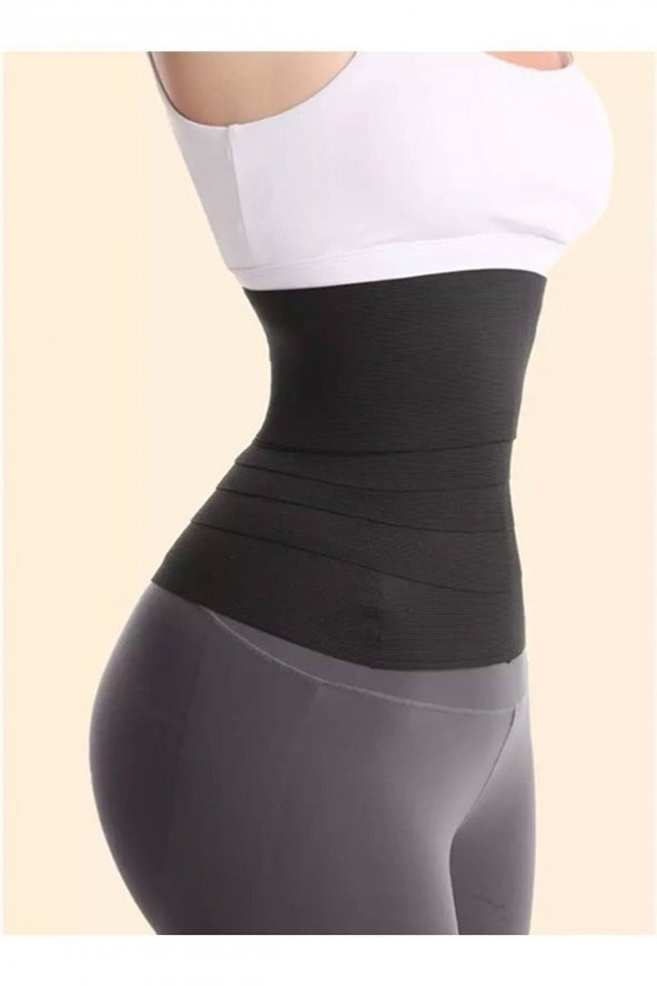SAUNA SUIT Waist Trainer Inceltici Zayıflatıcı Bele Dolamalı Kum Saati 4m Sarma Bel Korsesi - 7
