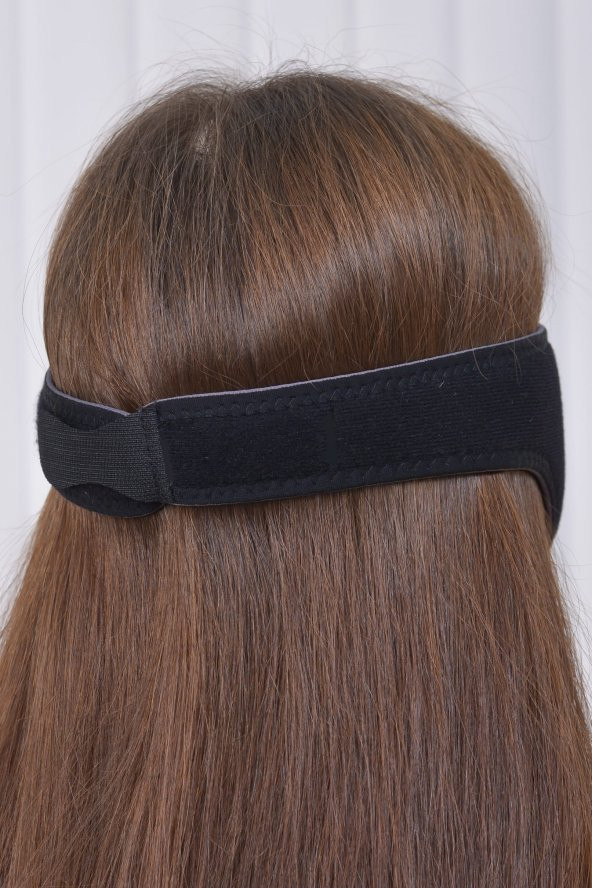 SAUNA SUIT Yıkanabilir Siyah Pamuklu Uyku Maskesi Göz Bandı - 4