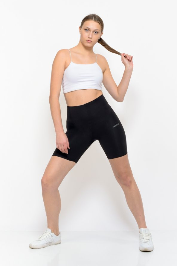 SAUNA SUIT Yüksek Bel Göğüs Altı ve Diz Üst Bacak Toparlayıcı Lazer Kesim Paçalı Sıkılaştırıcı - 2