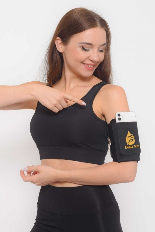 SAUNA SUIT Tüm Telefonlara Uyumlu Yürüyüş Koşu Spor Bandı - 8