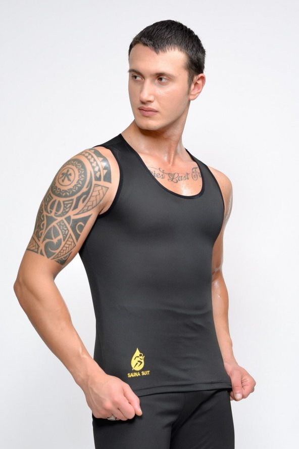 SAUNA SUIT Unisex 100 Orijinal Sauna Atlet Ve Tayt Alt Üst Termal Korse Takımla Terle Zayıfla Incelyky - 7
