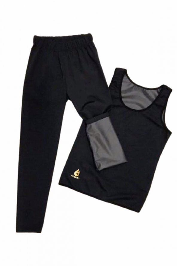 SAUNA SUIT Zayıflatan Yağ Bel Göbek Basen Eritme Incelme Terleme Atlet Tayt Korsesireynev - 7