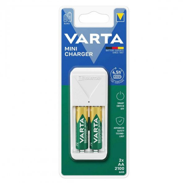 Varta 57656 Mini Şarj Cihazı AA 2x2100mah