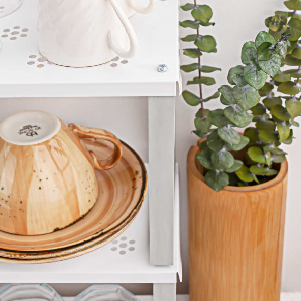 Porsima ORG-02 4lü Raf Düzenleyici - Dolap İçi Düzenleyici Raf - Tabak Bardak Rafı - Raf Yükseltici - 2