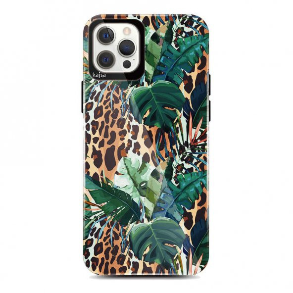 Apple iPhone 12 Pro Max Kılıf Doğa Desenli Kajsa Wild Kapak