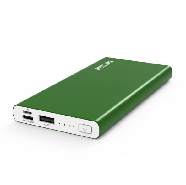Philips DLP6733 10.000mAh 18 W QC 3.0 Hızlı Şarj PowerbankYeşil