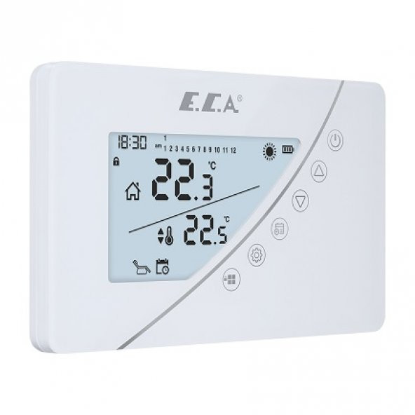 Eca Poly Touch 400 W Kablosuz Programlanabilir Dijital Oda Termostatı - 3