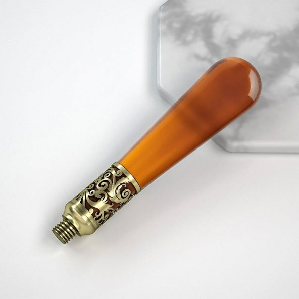 Mum Mühür Sapı Akrilik Pembe Mavi Mor Amber Metal İşlemeli ürün görseli