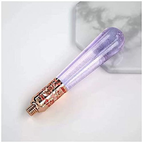 Mum Mühür Sapı Akrilik Pembe Mavi Mor Amber Metal İşlemeli - Resim 3