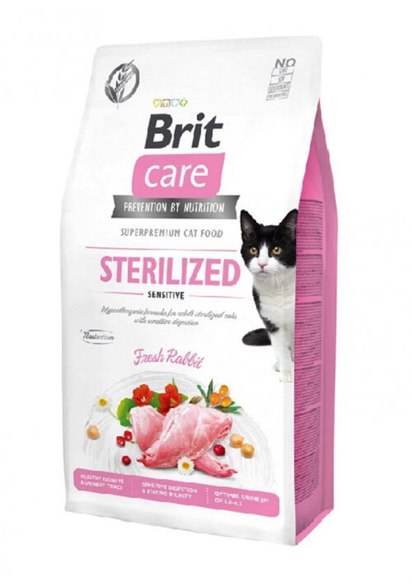 Brit Care Tahılsız Sterilised Sensitive Tavşanlı Kedi Maması 7 kg