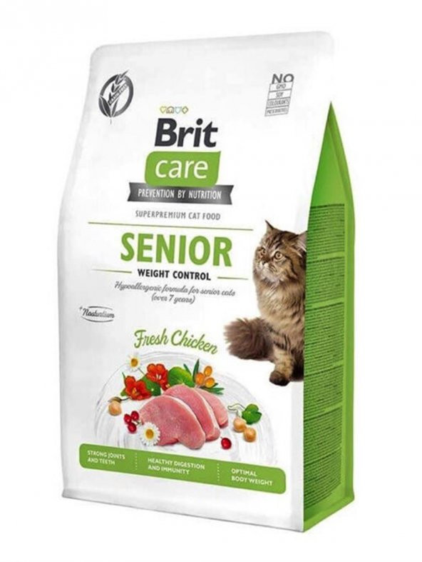 Brit Care Tahılsız Yaşlı Kedi Maması Tavuklu 2 Kg