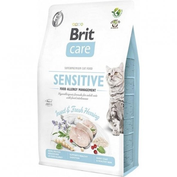 Brit Care Sensitive Hypo Allergenic Böcek Proteinli Tahılsız Yetişkin Kedi Maması 2 kg