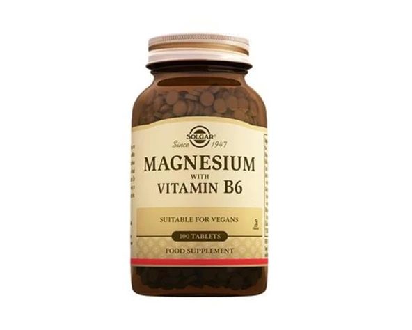 Solgar Magnesium with Vitamin B6 100 Tablet - SKT:02/2027