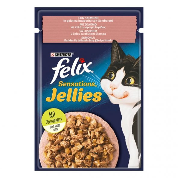 Felix Somonlu Ve Karidesli Yetişkin Kedi Yaş Maması 85 Gr 26 Lı