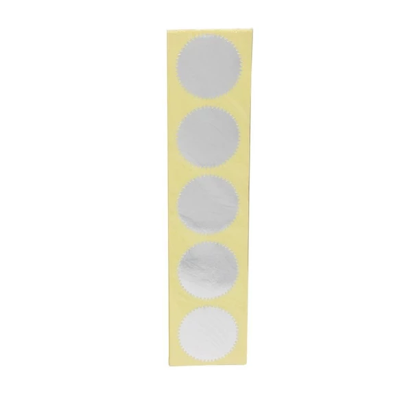 3D Kabartma Alüminyum Etiket 50 adet 50mm Kendinden Yapışkanlı - 8