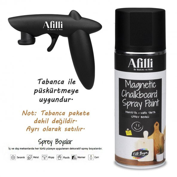 Sprey Kara Tahta Boyası 400 ml Manyetik Sprey Boya - 2