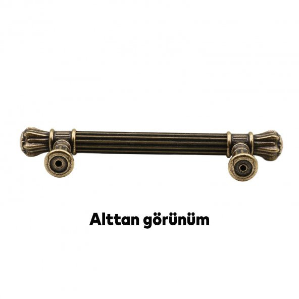 Çekmece Dolap Kapak Kulpu Kulbu 128 mm Antik Sarı Metal Kulp - Resim 5