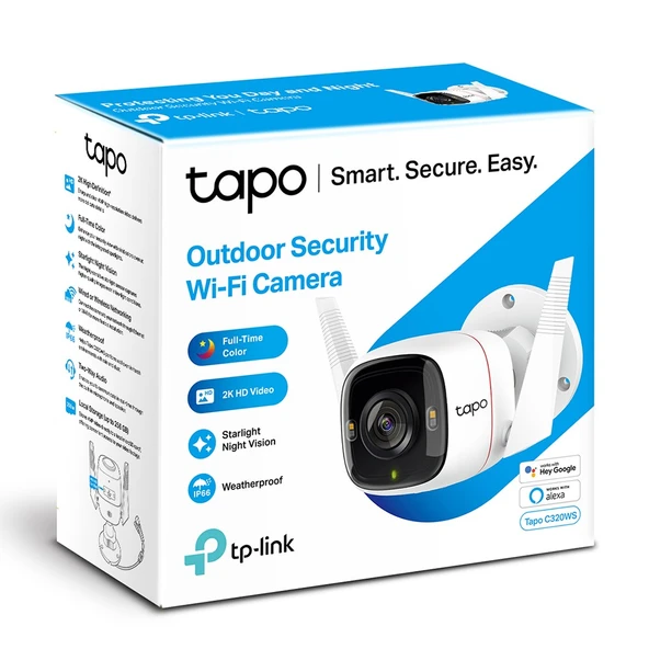 TP-Link Tapo C320WS Full HD 2K Gece Görüşlü Dış Mekan Wİ-Fİ Güvenlik Kamerası - 4
