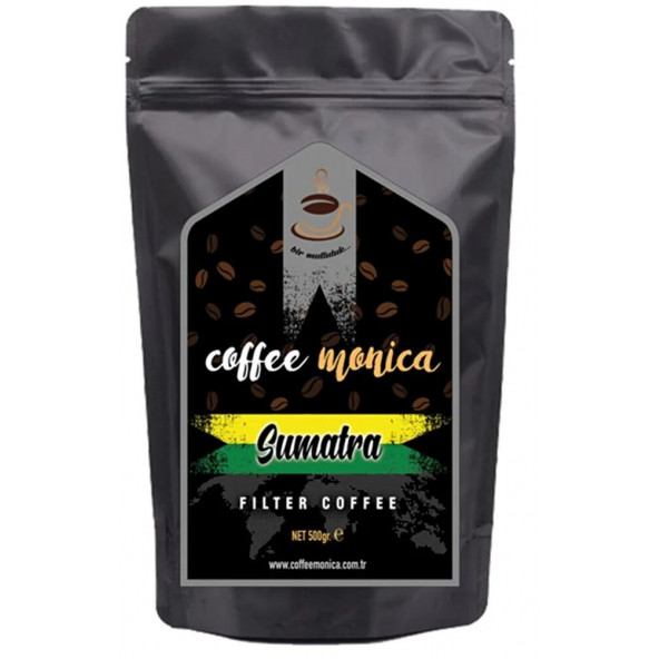 Coffee Monica Origin Indonesia Sumatra Öğütülmüş Filtre Kahve 500 gr