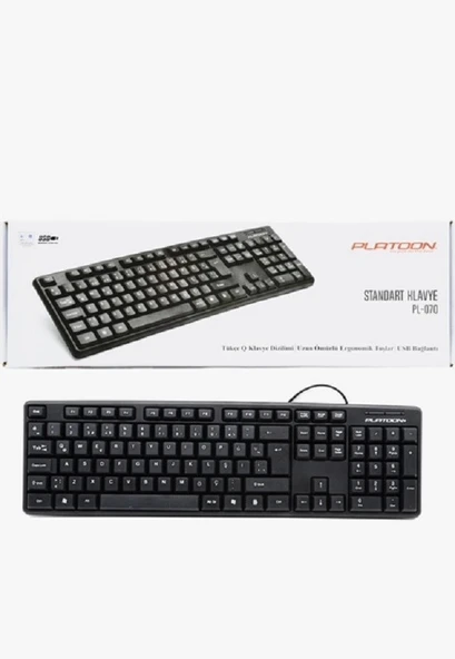 Platoon PL-070 Usb Kablolu Standart Q Klavye - 3