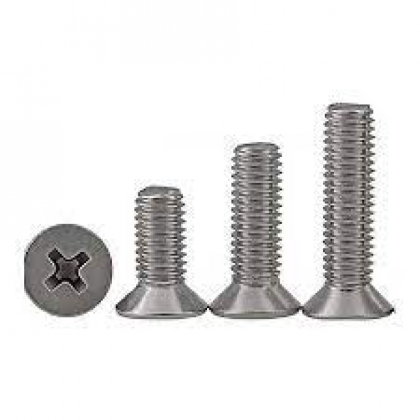 5 mm.  YHB Metrik Yıldız Havşa Başlı Civata 10 Adet Paket - 1