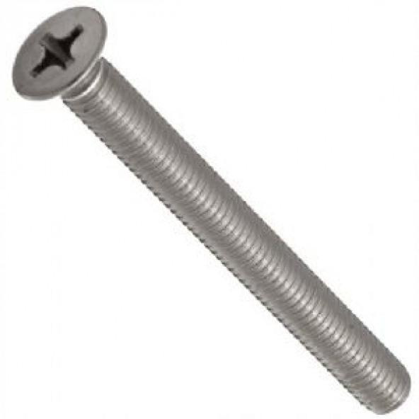 5 mm.  YHB Metrik Yıldız Havşa Başlı Civata 10 Adet Paket - 5