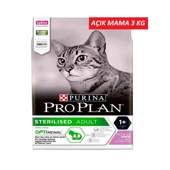 Pro Plan Sterilised Tavuklu Kısırlaştırılmış Yetişkin Kedi Maması 3 KG