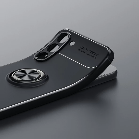 Galaxy S23 Kılıf Zore Ravel Yüzüklü Silikon Kılıf - Resim 8