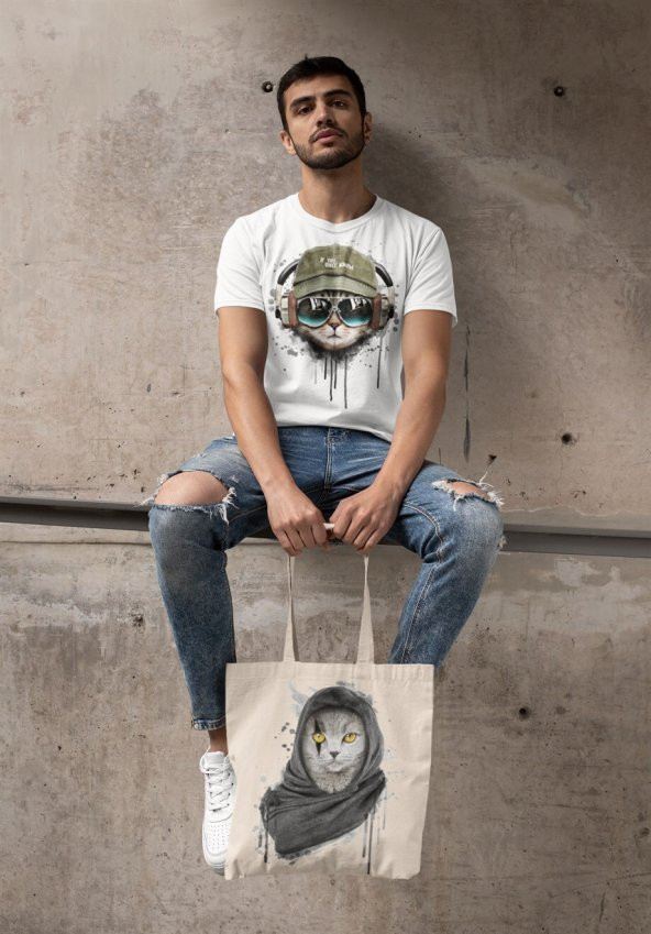Suikastçı Kedi Özel Tasarım Bez Çanta C010_CNT