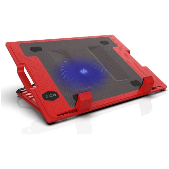 Inca Kırmızı Ergonomik 14 Cm Sessiz Led Fanlı Notebook Soğutucu