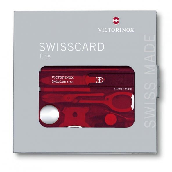 Victorinox SwissCard Lite Ruby 0.7300.T Şeffaf Kırmızı 13F - 2