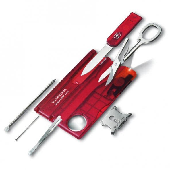 Victorinox SwissCard Lite Ruby 0.7300.T Şeffaf Kırmızı 13F - 6
