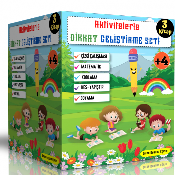 Aktivitelerle Dikkat Geliştirme Seti 3 Süper Kitap