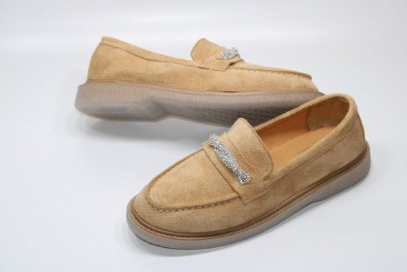 CASSO KAUÇUK ŞEFFAF KAYMAZ TABAN BAĞSIZ KOLAY GİYİM TAŞ TOKA DETAY KADIN GÜNLÜK BABET - 3