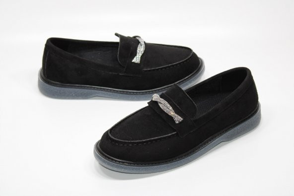 CASSO KAUÇUK ŞEFFAF KAYMAZ TABAN BAĞSIZ KOLAY GİYİM TAŞ TOKA DETAY KADIN GÜNLÜK BABET - 7