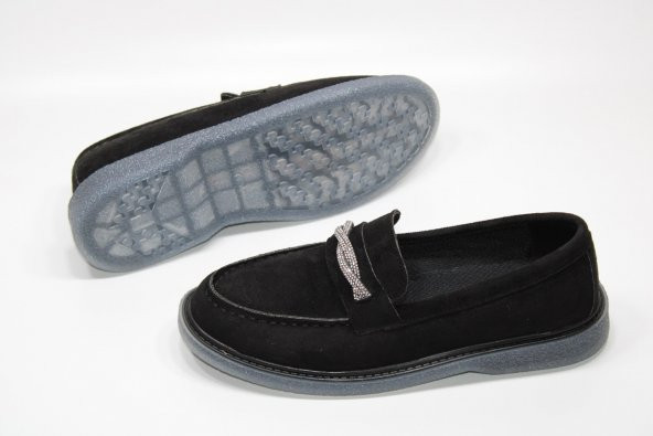 CASSO KAUÇUK ŞEFFAF KAYMAZ TABAN BAĞSIZ KOLAY GİYİM TAŞ TOKA DETAY KADIN GÜNLÜK BABET - 8