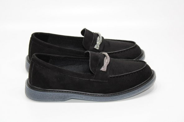 CASSO KAUÇUK ŞEFFAF KAYMAZ TABAN BAĞSIZ KOLAY GİYİM TAŞ TOKA DETAY KADIN GÜNLÜK BABET - 10