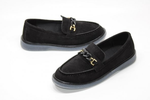 CASSO KAUÇUK ŞEFFAF KAYMAZ TABAN BAĞSIZ KOLAY GİYİM ZİNCİR TOKA DETAY KADIN GÜNLÜK BABET - 2