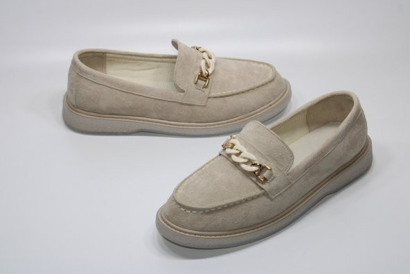 CASSO KAUÇUK ŞEFFAF KAYMAZ TABAN BAĞSIZ KOLAY GİYİM ZİNCİR TOKA DETAY KADIN GÜNLÜK BABET - 7