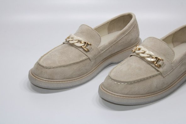 CASSO KAUÇUK ŞEFFAF KAYMAZ TABAN BAĞSIZ KOLAY GİYİM ZİNCİR TOKA DETAY KADIN GÜNLÜK BABET - 9