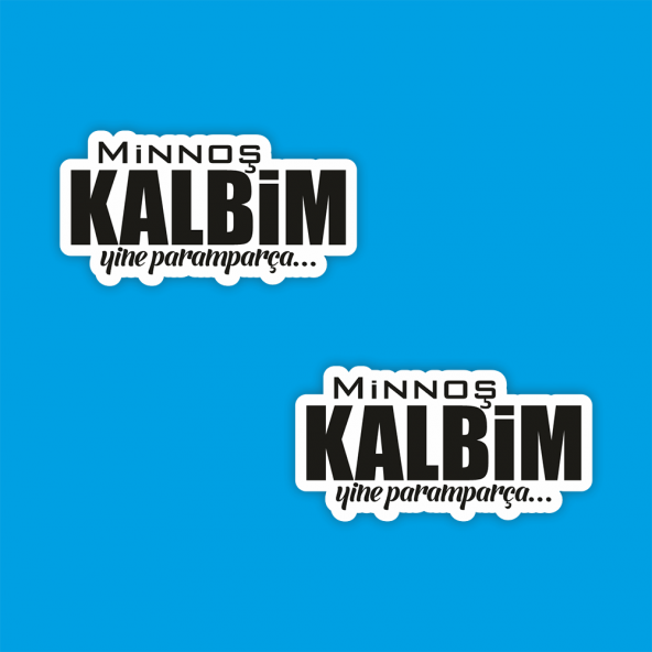 SitickerHub Minnoş Kalbim Laptop ve Telefon Sticker - Çıkartma max.5cm 2li Set